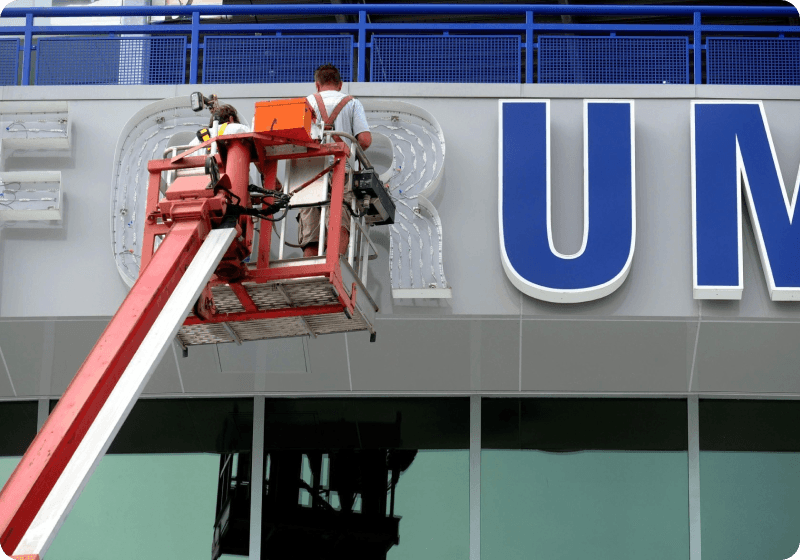 Cladding & Signage Board Installation